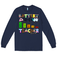Navy battery life of a teacher Long Sleeve Tee - AdoDesignShop