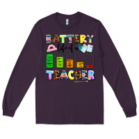 Plum battery life of a teacher Long Sleeve Tee - AdoDesignShop
