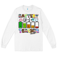 White battery life of a teacher Long Sleeve Tee - AdoDesignShop