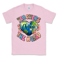 Bubblegum Pink teachers change the world Classic Tee - JahusDesignShop
