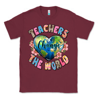 Burgundy teachers change the world Classic Tee - JahusDesignShop