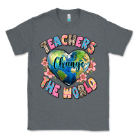 Charcoal Heather teachers change the world Classic Tee - JahusDesignShop