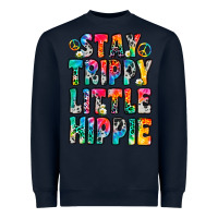 Navy stay trippy little hippie Heavyweight Sweatshirt - Zillion Design Studio