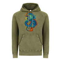 Vintage Olive Blue dragon Vintage Hoodie - RanaPortraitStore