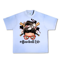 Grape Ice baseball life messy bun Urban Heavy Tee - Zillion Design Studio