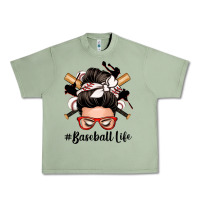 Baseball Life Messy Bun Urban Heavy Tee | Teevron
