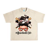 Sandshell baseball life messy bun Urban Heavy Tee - Zillion Design Studio