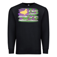 Black mardi gras duck call flag Premium Sweatshirt - MaliasSmallBusiness