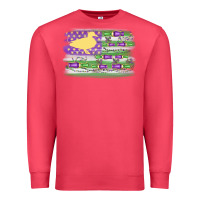 Cardinal mardi gras duck call flag Premium Sweatshirt - MaliasSmallBusiness