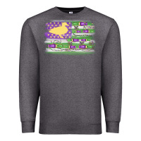 Charcoal Heather mardi gras duck call flag Premium Sweatshirt - MaliasSmallBusiness