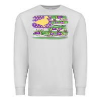 Dove Grey mardi gras duck call flag Premium Sweatshirt - MaliasSmallBusiness