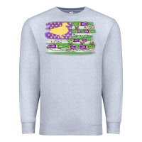 Heather Grey mardi gras duck call flag Premium Sweatshirt - MaliasSmallBusiness