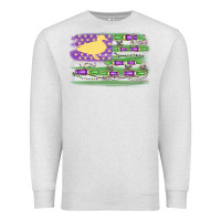 Oatmeal Heather mardi gras duck call flag Premium Sweatshirt - MaliasSmallBusiness