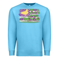 Ocean Blue mardi gras duck call flag Premium Sweatshirt - MaliasSmallBusiness