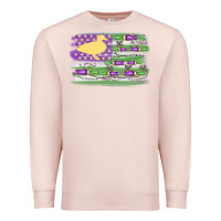 Pale Pink mardi gras duck call flag Premium Sweatshirt - MaliasSmallBusiness