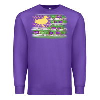 Purple mardi gras duck call flag Premium Sweatshirt - MaliasSmallBusiness