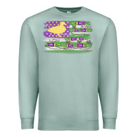 Seafoam mardi gras duck call flag Premium Sweatshirt - MaliasSmallBusiness