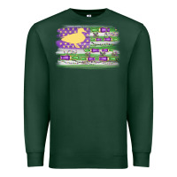 Sports Green mardi gras duck call flag Premium Sweatshirt - MaliasSmallBusiness