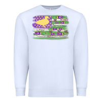 White mardi gras duck call flag Premium Sweatshirt - MaliasSmallBusiness