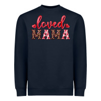 Navy loved mama Heavyweight Sweatshirt - RanaPortraitStore