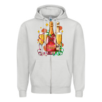 Dove Grey new year party champagne Zipper Hoodie - AdoDesignShop