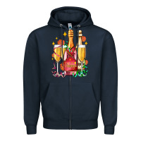 Navy new year party champagne Zipper Hoodie - AdoDesignShop