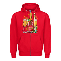 Red new year party champagne Zipper Hoodie - AdoDesignShop