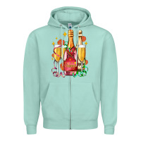 Seafoam new year party champagne Zipper Hoodie - AdoDesignShop