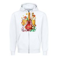 White new year party champagne Zipper Hoodie - AdoDesignShop