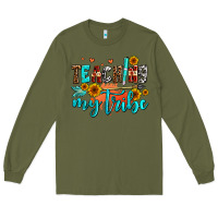 Army Green teaching my tribe Long Sleeve Tee - AdoDesignShop