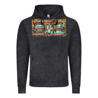 Vintage Black Boho bull skull and serape Vintage Hoodie - RanaPortraitStore