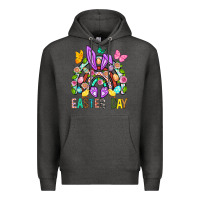 Charcoal Heather Easter Day Rainbow Premium Hoodie - BundleAndBundleShop