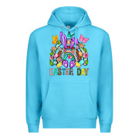 Ocean Blue Easter Day Rainbow Premium Hoodie - BundleAndBundleShop