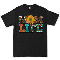Black western cowhide leopard turquoise  leather aztec sunflower mom Premium Tee - Artiststas