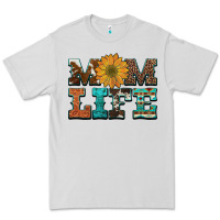 Dove Grey western cowhide leopard turquoise  leather aztec sunflower mom Premium Tee - Artiststas