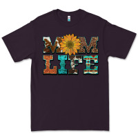 Plum western cowhide leopard turquoise  leather aztec sunflower mom Premium Tee - Artiststas