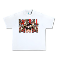 White baseball mom messy bun Urban Heavy Tee - Zillion Design Studio