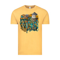 Vintage Mustard small town proud Vintage Tee - Zillion Design Studio