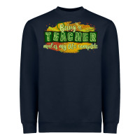 Navy being a teacher makes my life complete Heavyweight Sweatshirt - texasbilliewilder