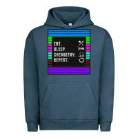 Pigment Midnight Navy Eat Sleep Chemıstray Repeat Urban Hoodie - Bettercallsaul