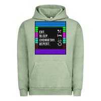 Pigment Oil Green Eat Sleep Chemıstray Repeat Urban Hoodie - Bettercallsaul