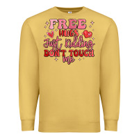 Antique Gold free hugs just kidding don't touch me Premium Sweatshirt - MaliasSmallBusiness
