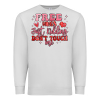 Dove Grey free hugs just kidding don't touch me Premium Sweatshirt - MaliasSmallBusiness