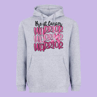 Breast Cancer Warrior Heavyweight Hoodie Designed By Maliassmallbusiness