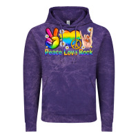 Cloud Purple peace love rock pride Vintage Hoodie - texasbilliewilder