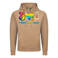 Vintage Coffee peace love rock pride Vintage Hoodie - texasbilliewilder