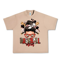 Baseball Mom Messy Bun Urban Heavy Tee | Teevron