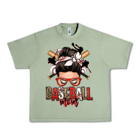 Oil Green baseball mom messy bun Urban Heavy Tee - Zillion Design Studio