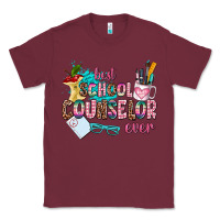 Burgundy best school counselor ever Classic Tee - AdoDesignShop