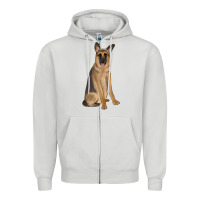 Dove Grey german shepherd Zipper Hoodie - JahusDesignShop